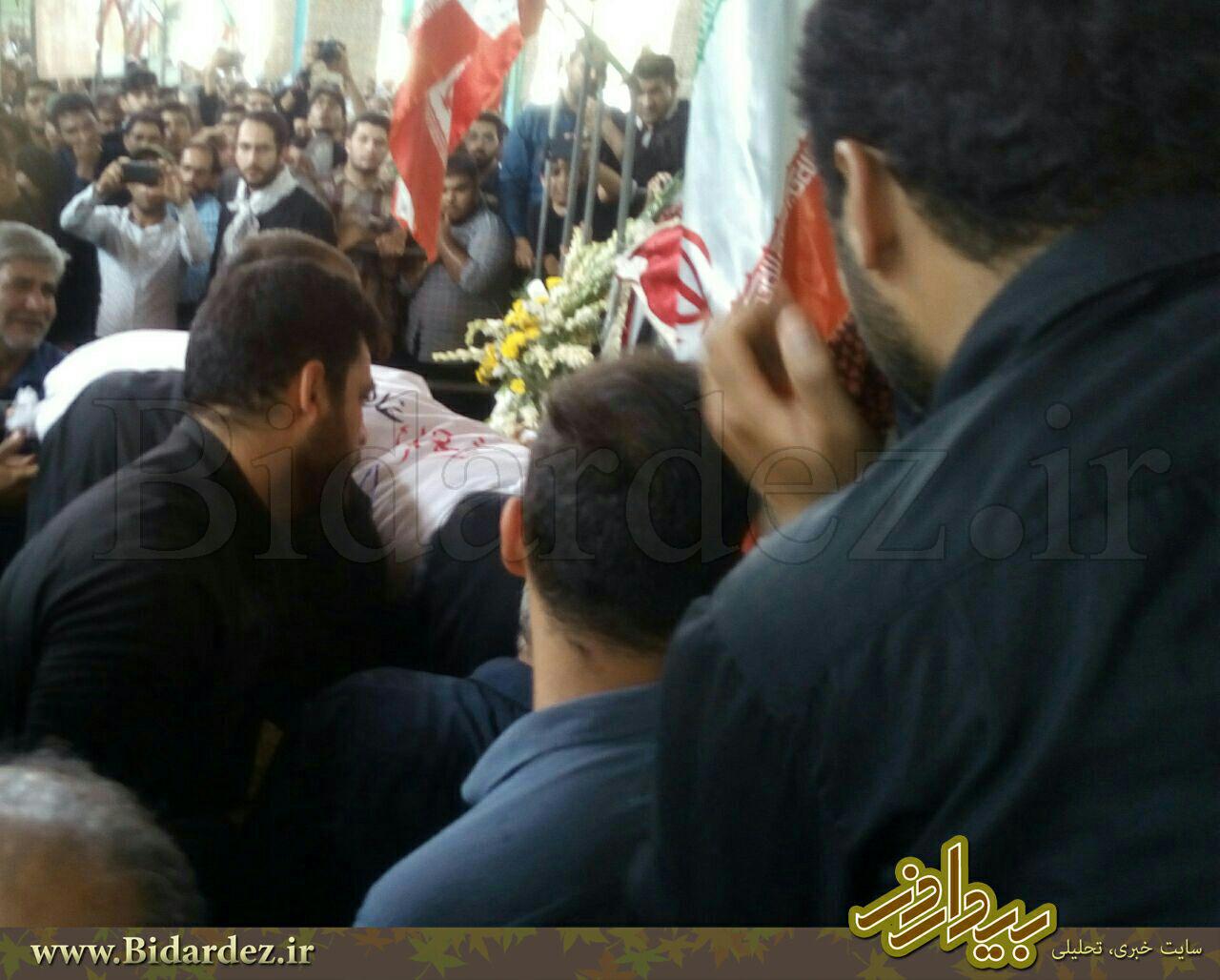 تشیع و خاکسپاری  شهید غلامحسین دیمی و شهید گمنام در دزفول+تصاویر